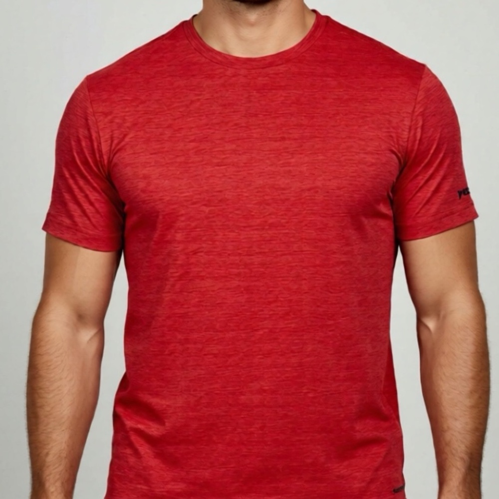 HEAD T-Shirt Mens Size Medium Orange Heathered Short Sleeve Performance